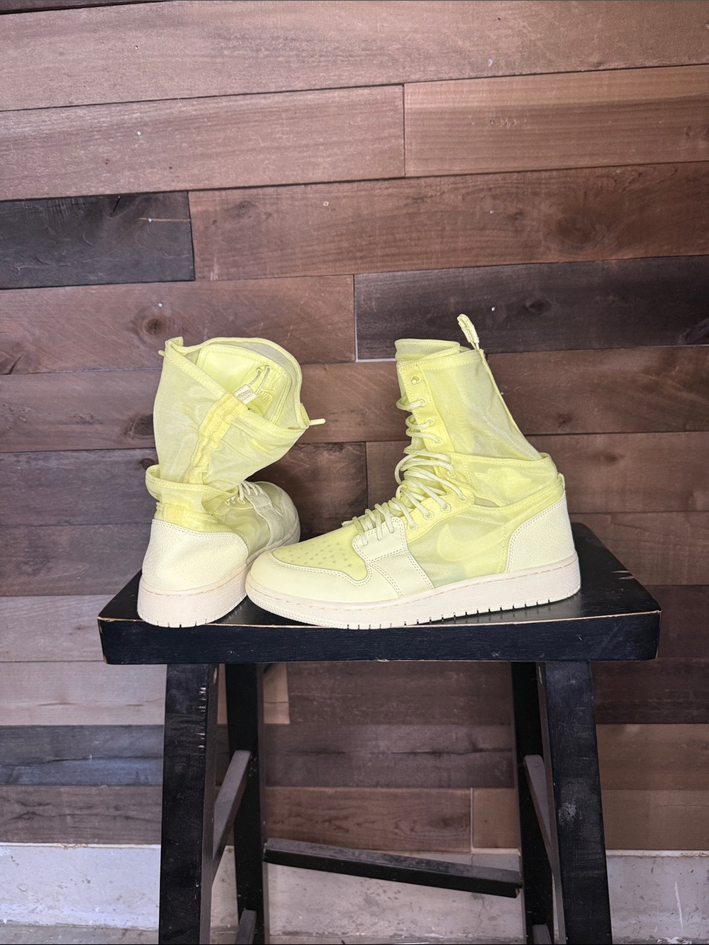 Nike Women's High-Top Sneakers in Neon Yellow
